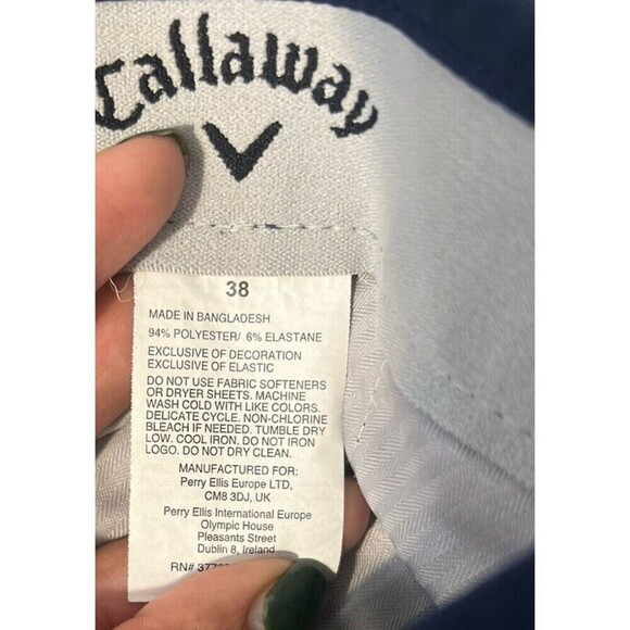 Callaway Shorts Mens 38 Navy Blue Golf Performance Used Excellent Condition - Picture 8 of 8